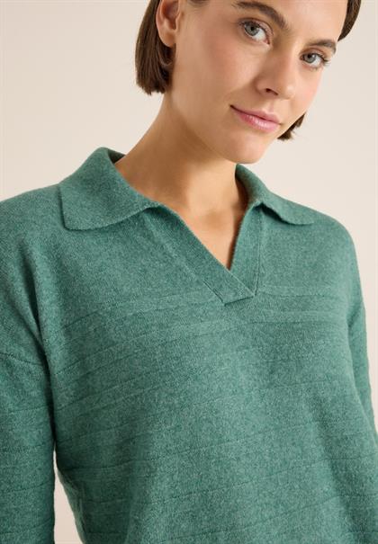 Softer Strukturpullover jewel green melange