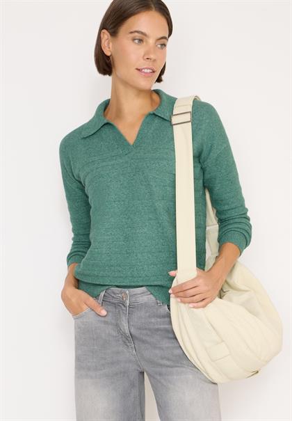Softer Strukturpullover jewel green melange