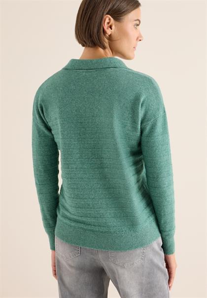 Softer Strukturpullover jewel green melange