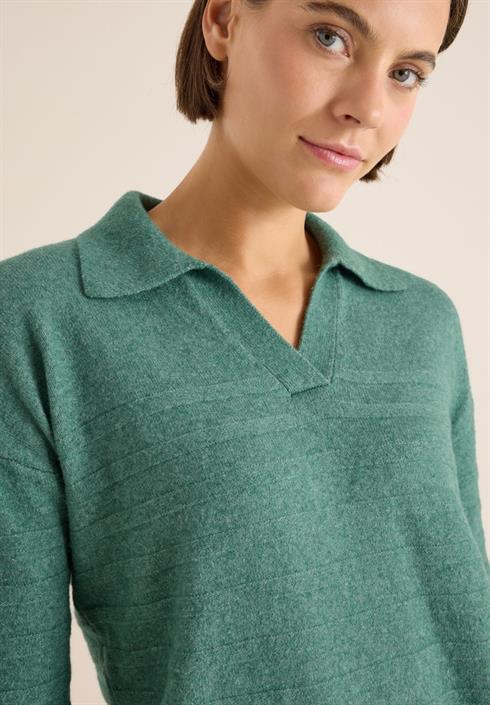 softer-strukturpullover-jewel-green-melange