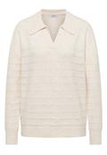 Softer Strukturpullover oat milk beige melange