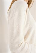 Softer Strukturpullover oat milk beige melange