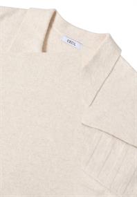 Softer Strukturpullover oat milk beige melange