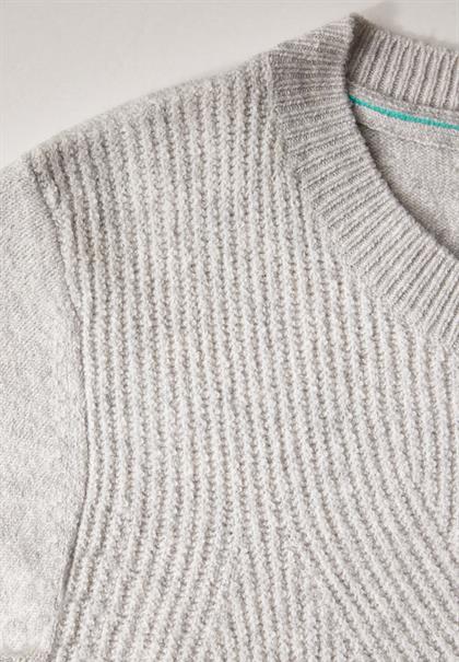 Softer Strukturpullover soft silver melange