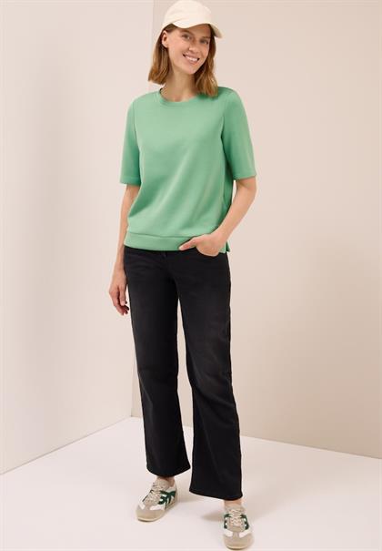Softes Cupro Touch T-Shirt fennel green