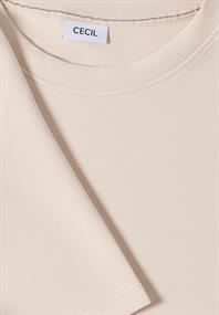 Softes Cupro Touch T-Shirt oat milk beige