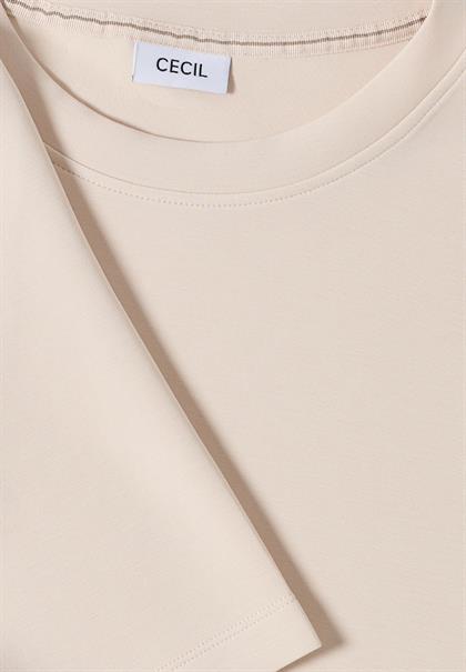 Softes Cupro Touch T-Shirt oat milk beige
