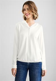 Softes Kapuzenshirt off white