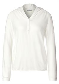 Softes Kapuzenshirt off white