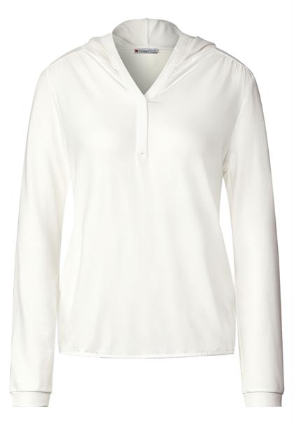 Softes Kapuzenshirt off white