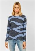 Softes Printshirt cozy blue melange