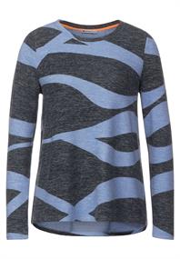 Softes Printshirt cozy blue melange