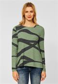 Softes Printshirt washed olive melange