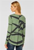 Softes Printshirt washed olive melange