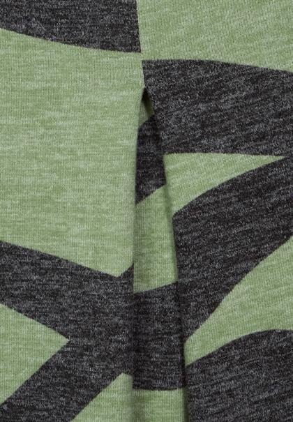 Softes Printshirt washed olive melange