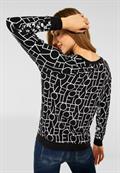 Softes Shirt im Printmix black