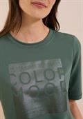 Softes Shirt mit Folienprint dark balmy khaki