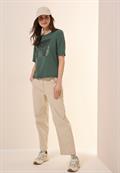 Softes Shirt mit Folienprint dark balmy khaki