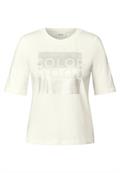 Softes Shirt mit Folienprint vanilla white