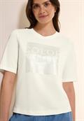 Softes Shirt mit Folienprint vanilla white