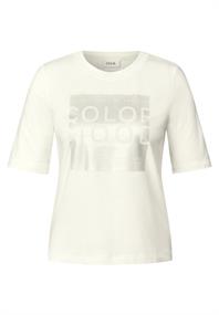 Softes Shirt mit Folienprint vanilla white