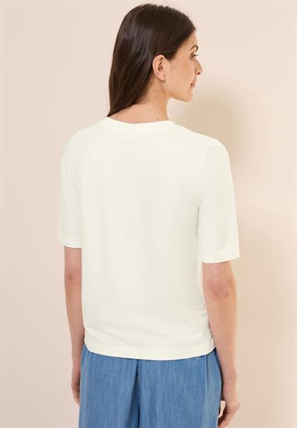 Softes Shirt mit Folienprint vanilla white