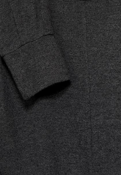 Softes Shirt mit Knoten coaly anthracite melange