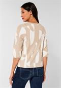 Softes Shirt mit Muster buff sand melange