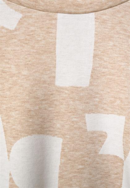 Softes Shirt mit Muster buff sand melange