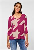 Softes Shirt mit Muster lavish pink melange