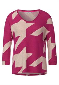 Softes Shirt mit Muster lavish pink melange