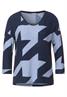 Softes Shirt mit Muster mighty blue melange