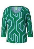 Softes Shirt mit Print dark brisk green melange