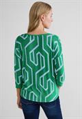 Softes Shirt mit Print dark brisk green melange