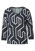 Softes Shirt mit Print deep blue melange
