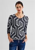 Softes Shirt mit Print deep blue melange