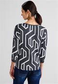 Softes Shirt mit Print deep blue melange
