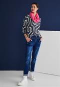 Softes Shirt mit Print deep blue melange