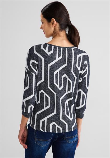 Softes Shirt mit Print deep blue melange