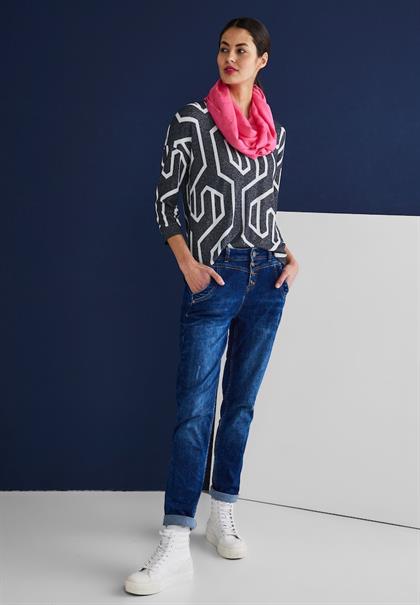 Softes Shirt mit Print deep blue melange