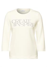 Softes Shirt mit Wording vanilla white