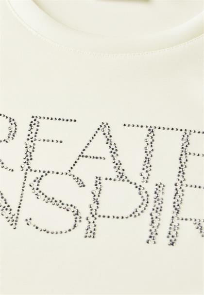 Softes Shirt mit Wording vanilla white