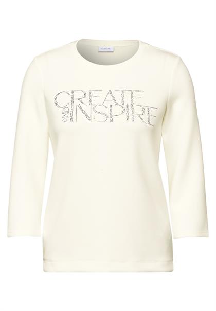 Softes Shirt mit Wording vanilla white