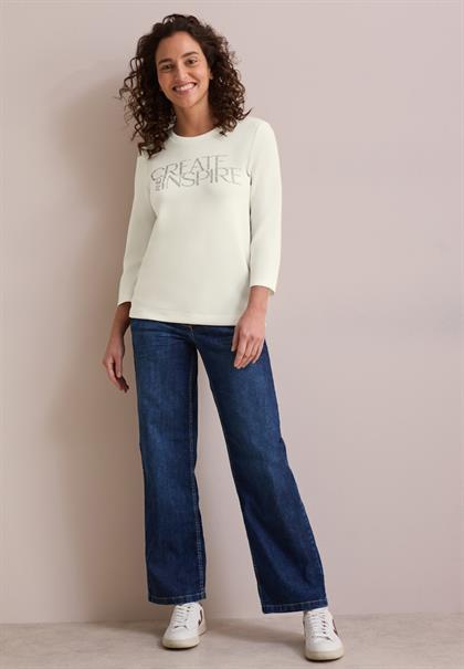 Softes Shirt mit Wording vanilla white