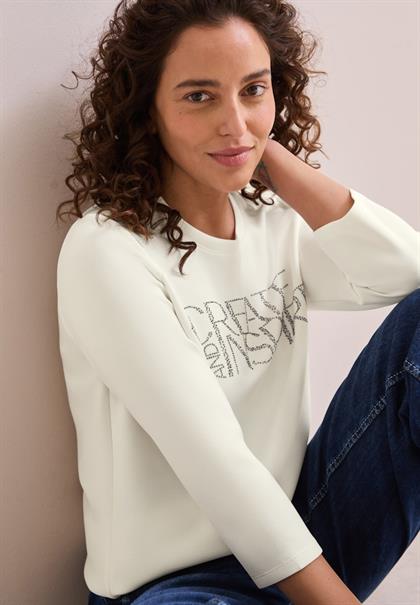 Softes Shirt mit Wording vanilla white