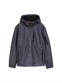 Softshell Jacke mit Kapuze blue softshell melange