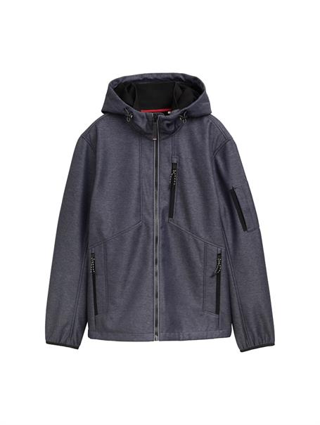 Softshell Jacke mit Kapuze blue softshell melange