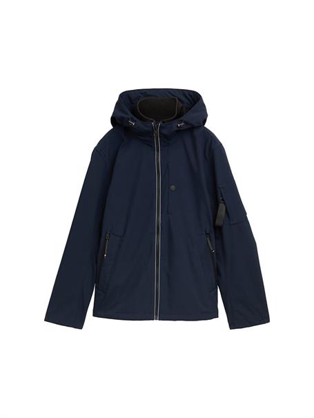 Softshell Jacke mit verstellbarer Kapuze sky captain blue