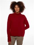 SOFTWOOL MOCK-NK SWEATER rouge