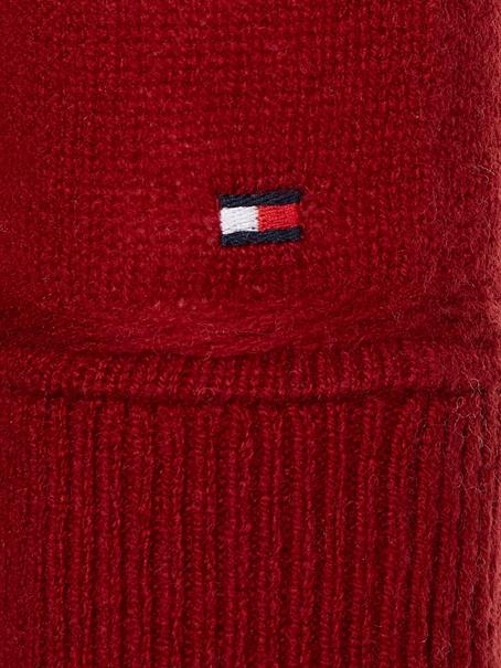 SOFTWOOL MOCK-NK SWEATER rouge